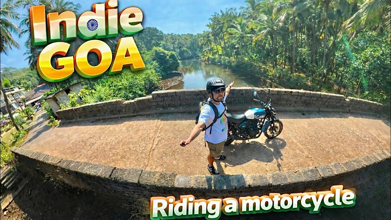 Jazda motocyklem w Indiach.