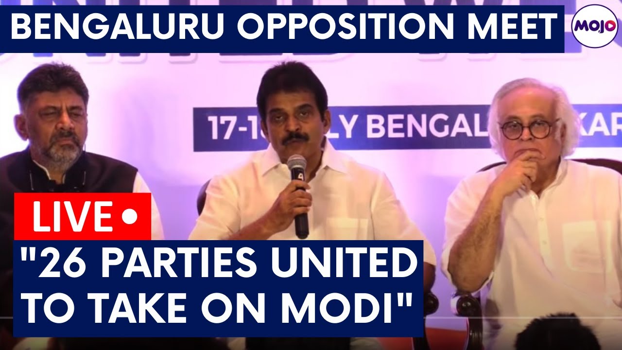 Mega Opposition Meet LIVE from Bengaluru | Congress Says 26 Parties United Against Modi | 2024 Polls
