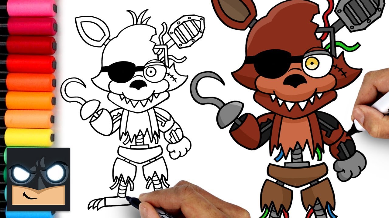 How To Draw Withered Foxy | Five Nights at Freddy's