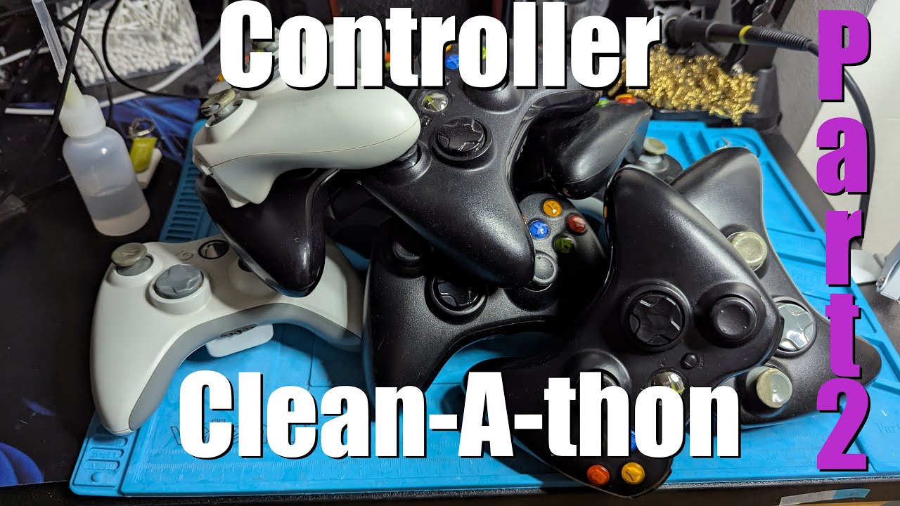 Marathon Clean-a-thon | Part 2. Cleaning 11 Xbox 360 controllers thoroughly