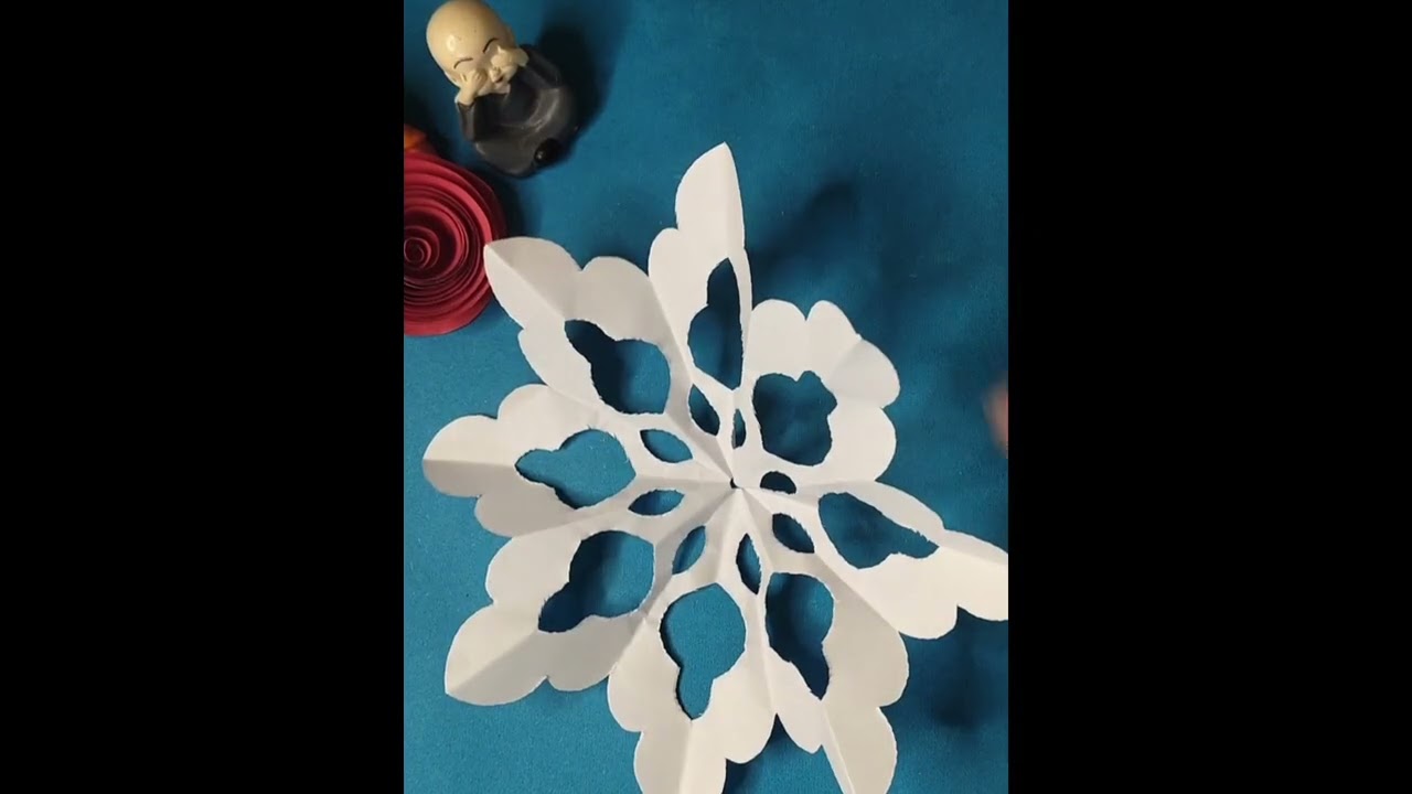 How to make beautiful paper design snow flake ❄️