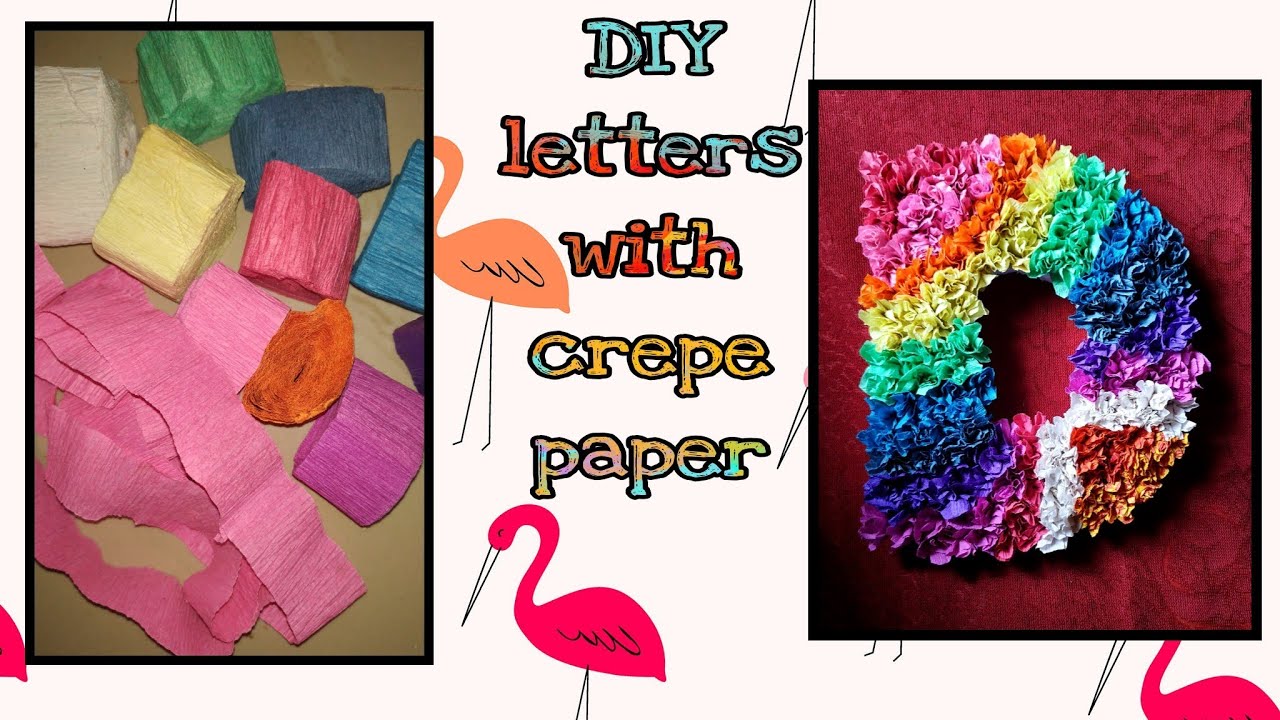 DIY 3D letters with crepe paper | wall decor for birthday party | Alphabet for birthday decoration