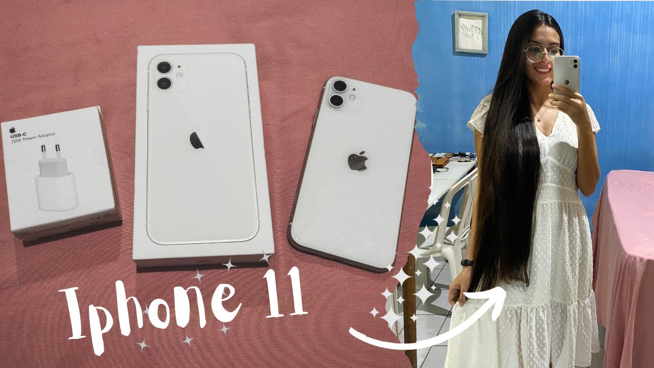 UNBOXING IPHONE 11 BRANCO LACRADO| MINHA PRIMEIRA CONQUISTA 😍 *testei câmeras*