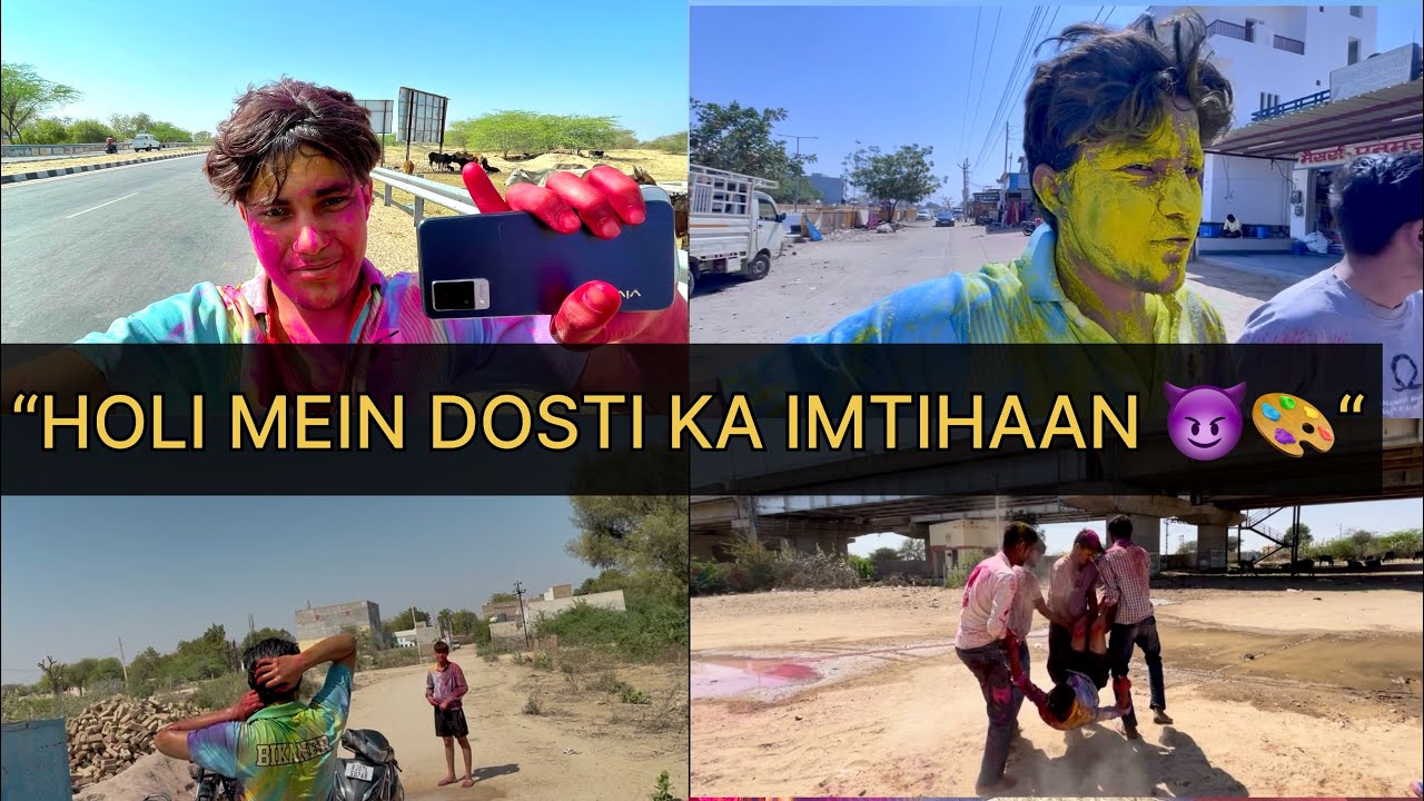 HOLI ME SYTUMM HANG 😈🎨#tejaji #indianvlogger #vlog #dailyvlog #ravindra #youtubeindia 