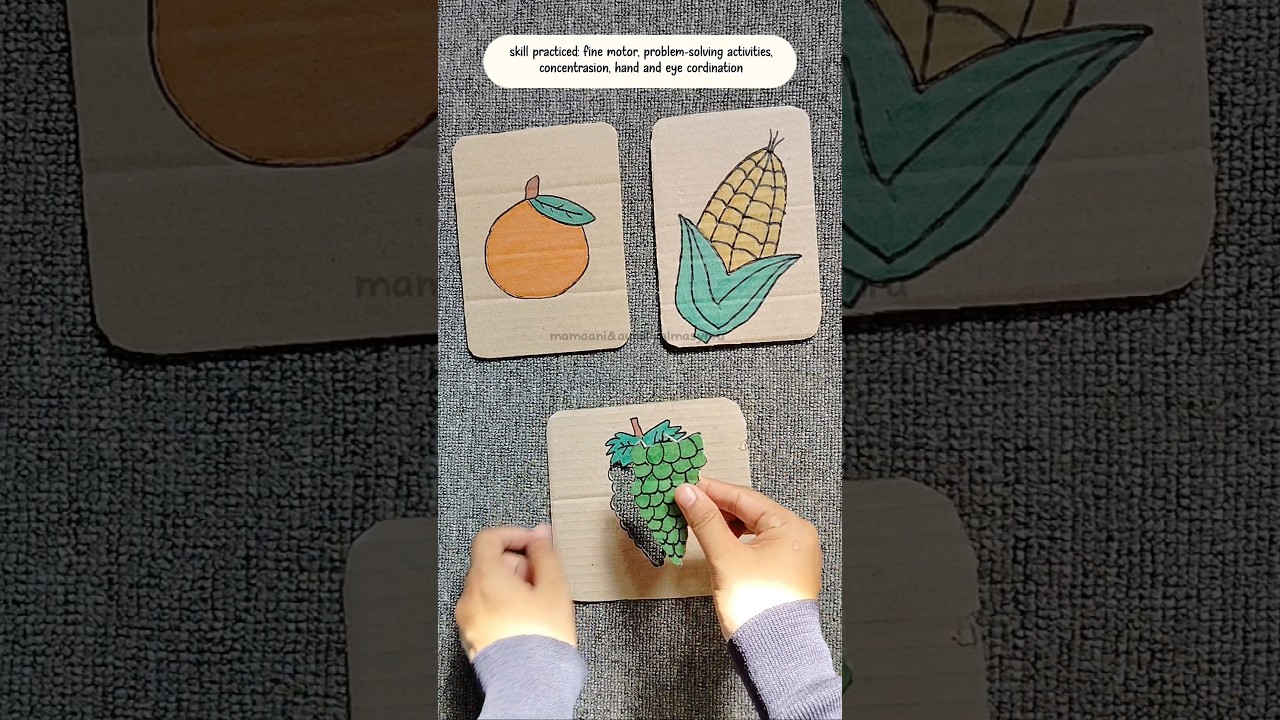 FRUIT PUZZLE ACTIVITY FOR HOMESCHOOLING #preschooll #toddleractivities #finemotorskills