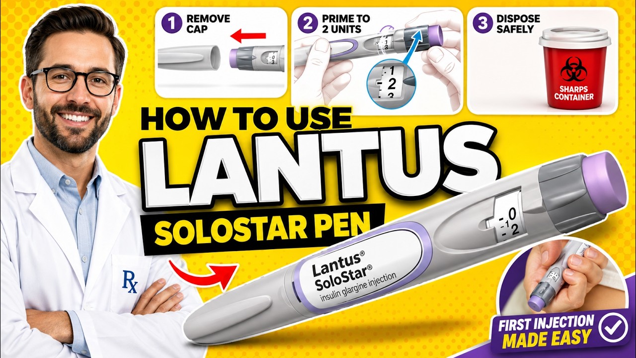 How to Use Lantus SoloStar Pen 💉 | Step-by-Step Insulin Injection Guide!