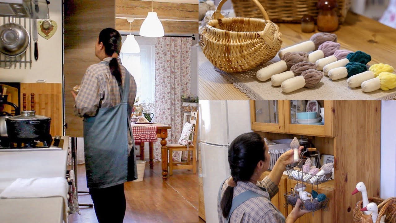 Enjoy the simple and slow village life. Gifts of the forest and a cozy home. Sew morel mushroom