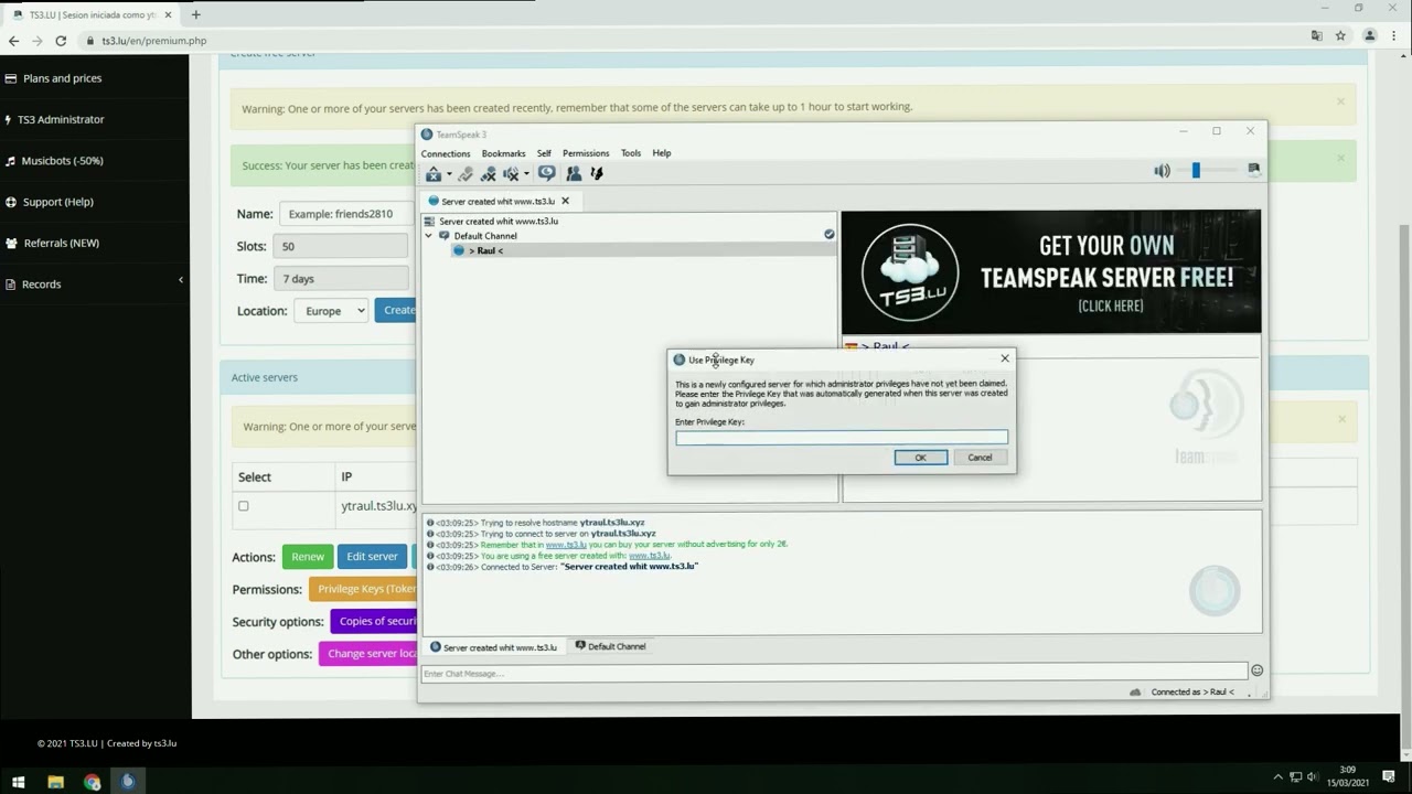 Unlimited TS3 for Free: How to Create a Permanent Server in 2023