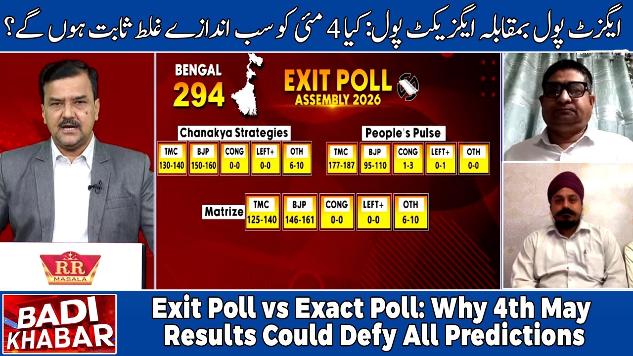 2026 Assembly Election Exit Polls Analysis | Bengal, TN, Kerala, Assam  | BADI KHABAR | 30-04-2026