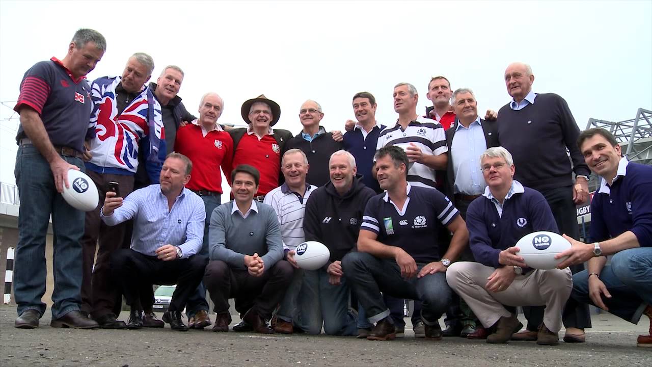Scottish rugby legends saying No Thanks