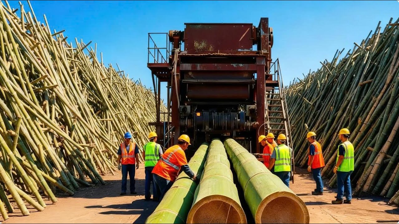 Inside a Bamboo Recycling Factory – The Way They’re Made Is Truly Astonishing