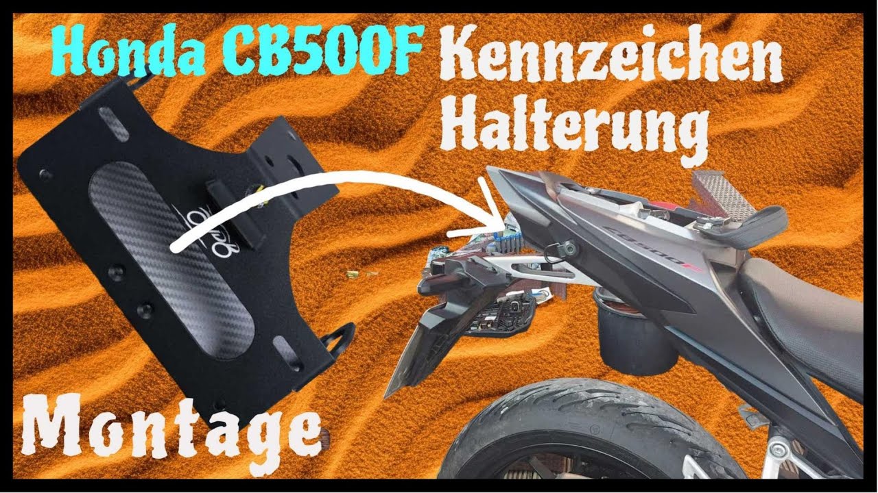 CB500F, Bj.2021, Kennzeichenhalterung Montage