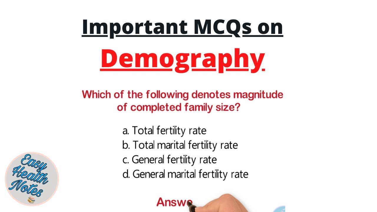 Demography ।। Important MCQs with answers