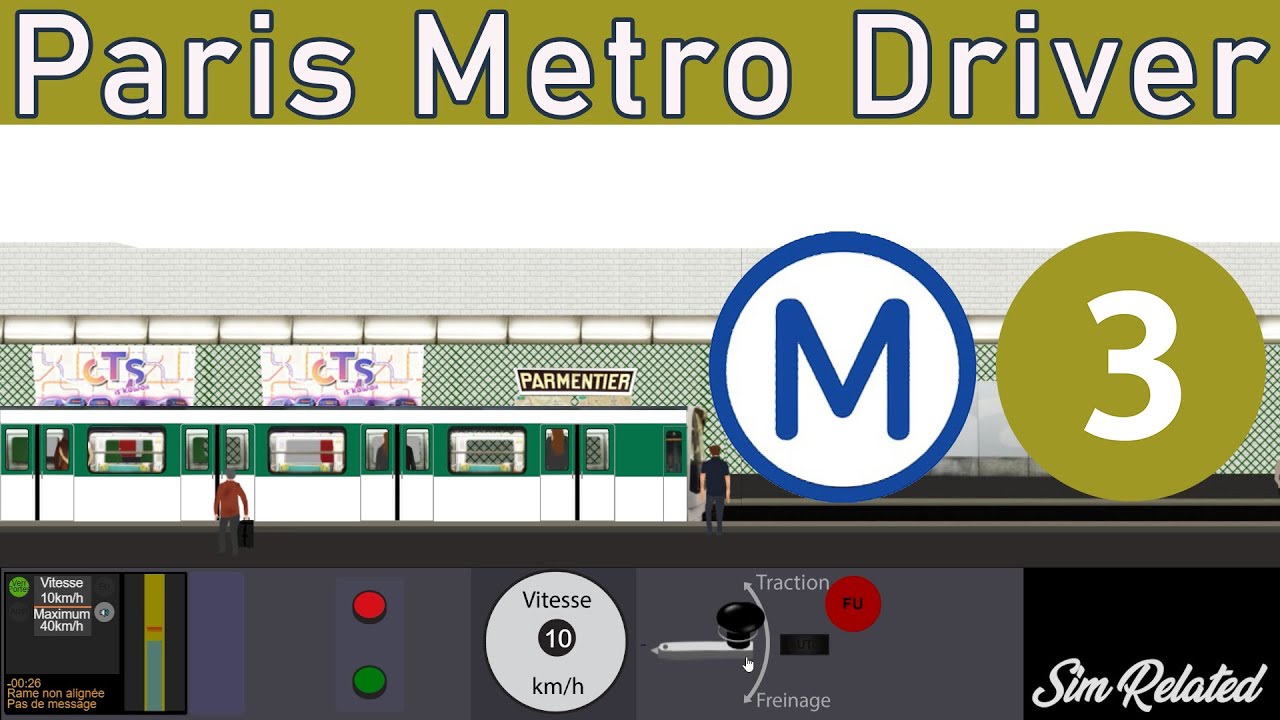 Paris Metro Driver Gameplay | Ligne 3 | Line 3 | Linie 3 | PMD v2.2