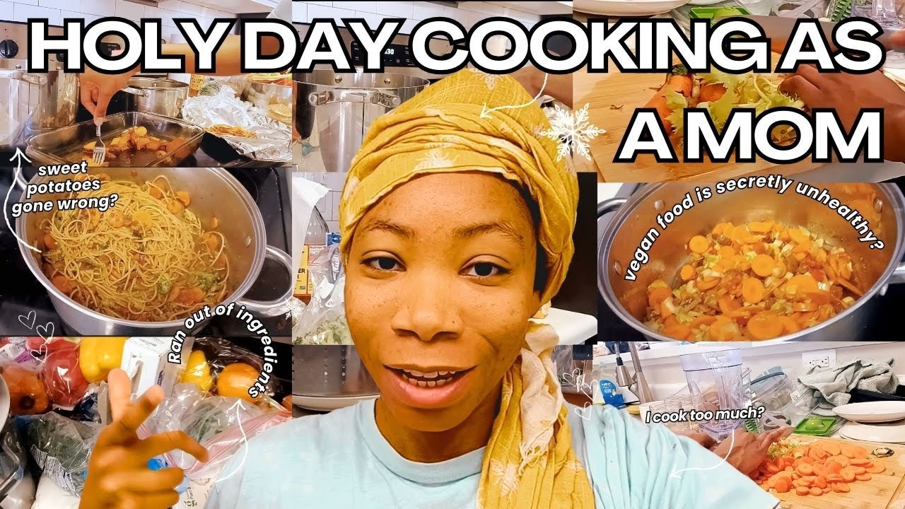 Realistic Holiday Cook With Me | Vegan Meals, Motherhood & Mom Life Balance