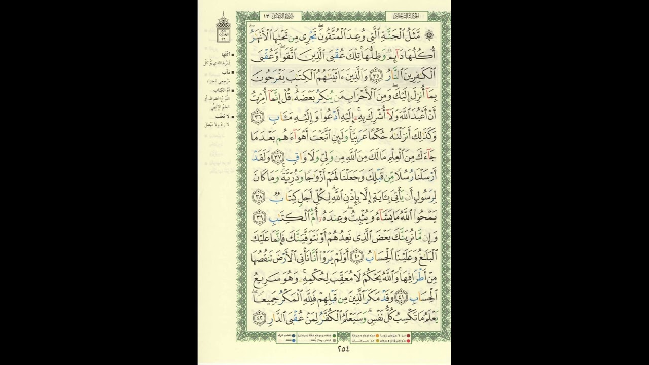 الورد اليومى سورة الرعد من الاية 35 الى الاية 43 بصوت القارئ الشيخ ماهر المعيقلى #ماهر_المعيقلي