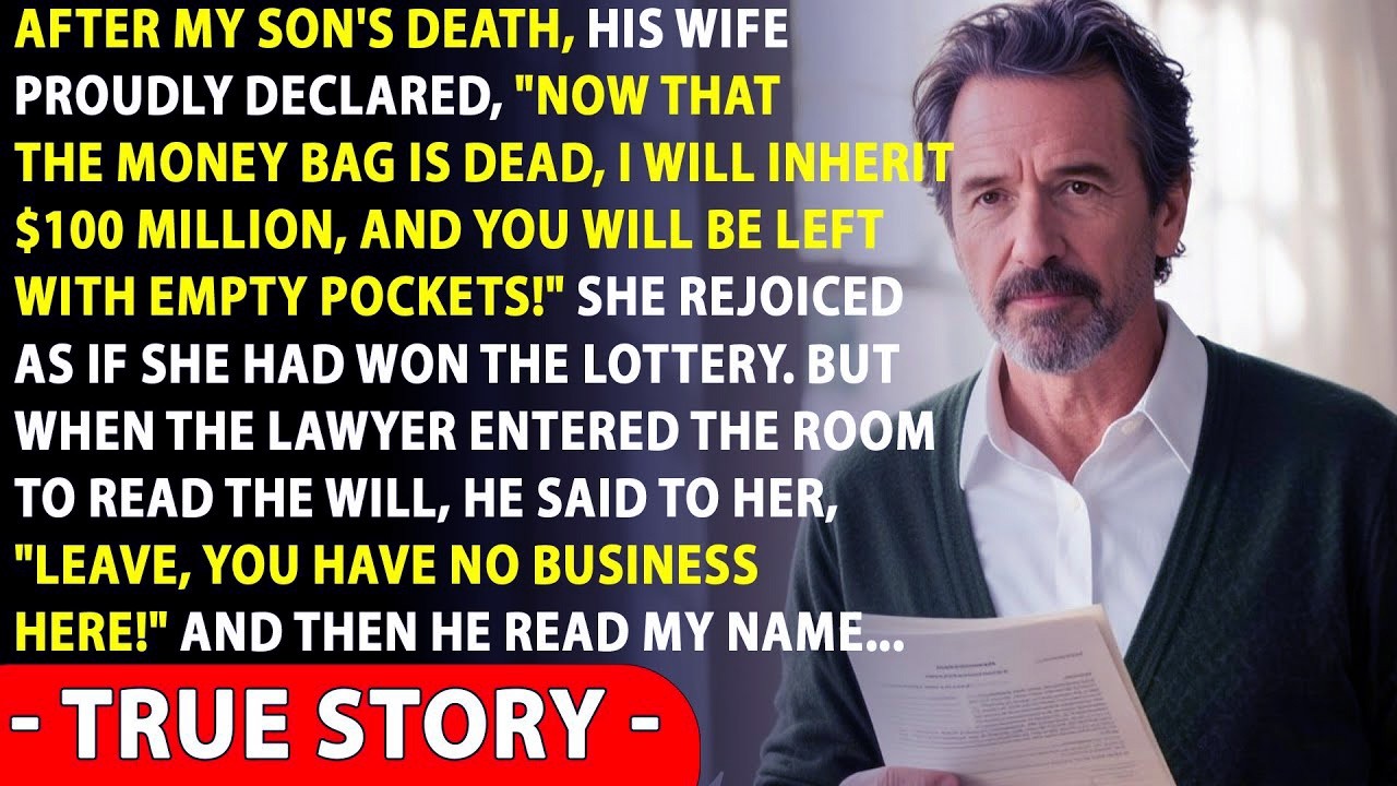 My DIL Wanted To Inherit Everything After My Son's Death.One Sentence In The Will Changed Everything