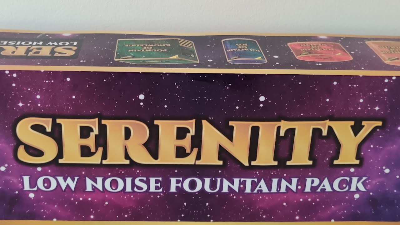 Serenity Low Noise Fountain Pack - Standard Fireworks - UK Landed Footage