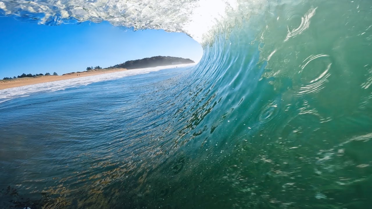POV SURFING SUNRISE BARRELS! (SUPER GLASSY)