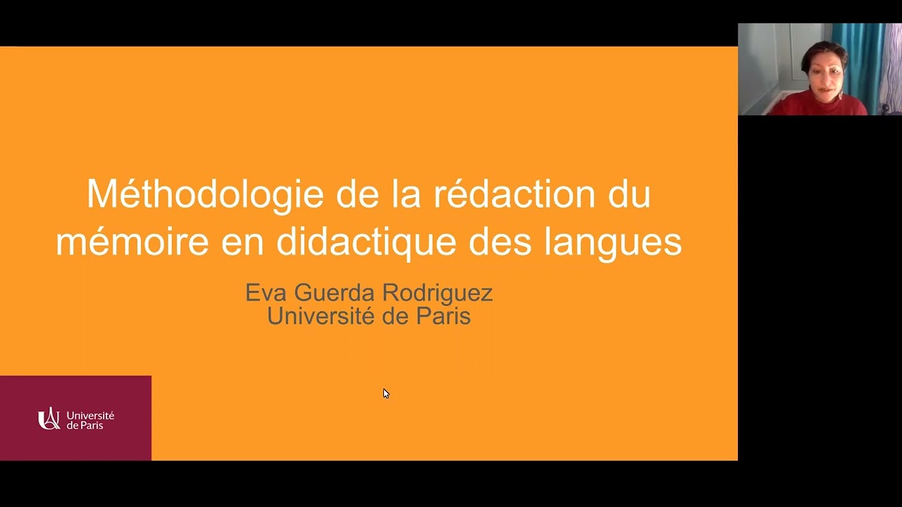 Séminaire Méthodologie de la rédaction du mémoire en didactique des langues