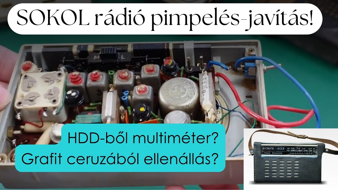 HDD-ből készített multiméterrel, grafit ceruzával rajzolt ellenállást mérek!
