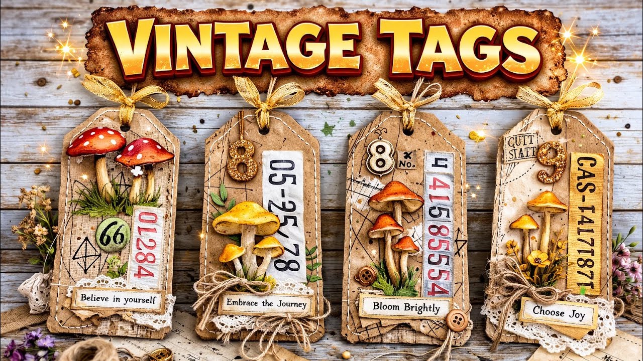 Junk Journal Tag Tutorial | Vintage Sewing Patterns 📚
