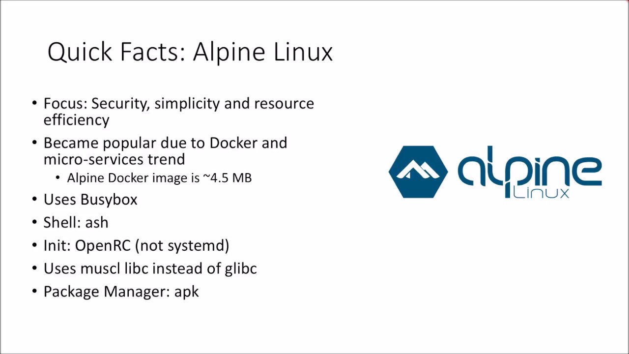 What is Alpine Linux | Alpine Linux Quick Facts