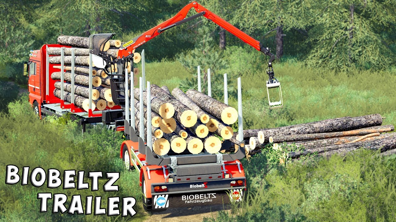FARMING SIMULATOR 19 - BIOBELTZ TIMBER TRAILER & MAN TGX 26.640
