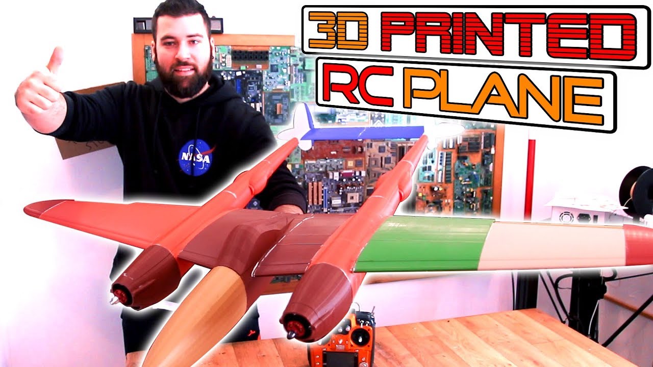 3D Printed RC Plane - Huge P38 Design