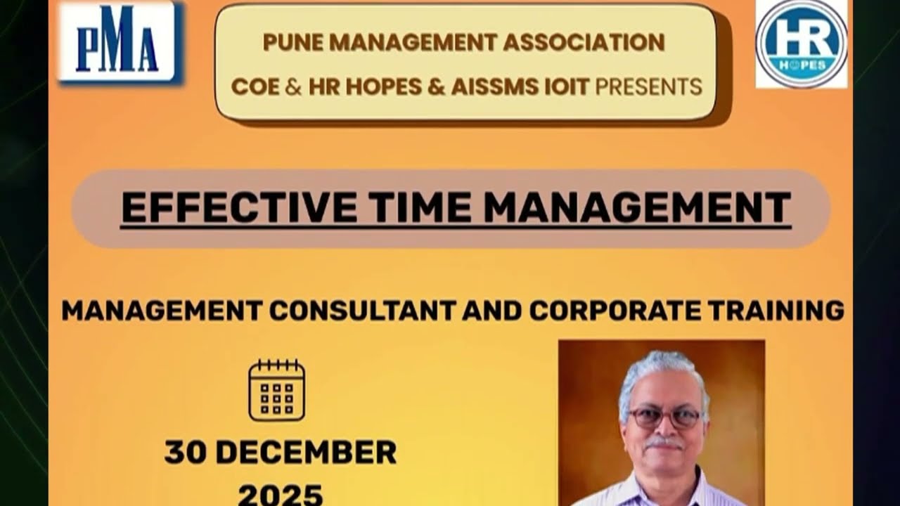 Effective Time Mgt by Ankulkar @ IOIT. PMA
