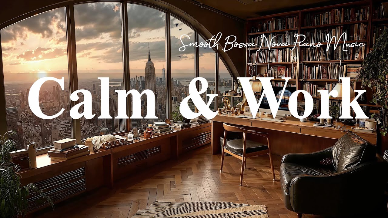Calm Work Office 🌅 Sweet October Coffee Jazz & Smooth Bossa Nova Piano Music for Study, Work, Focus