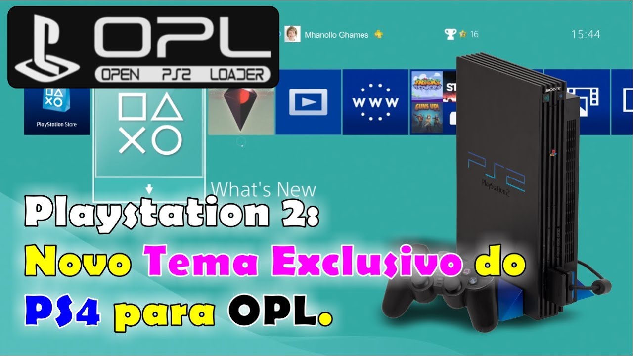 Playstation 2: Novo Tema Exclusivo do PS4 para OPL.