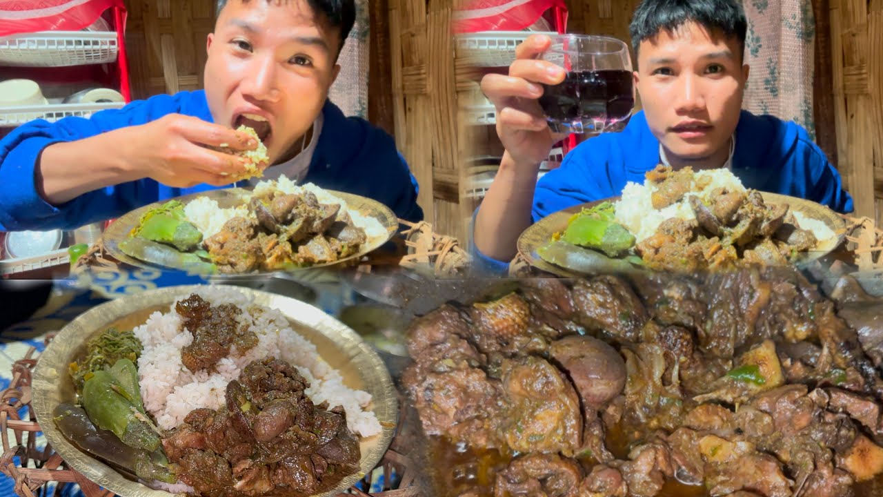 Dinner With Juicy and Tasty Duck 🦆 Meat 🤤 || Cooking and Eating Duck Meat in Village Style