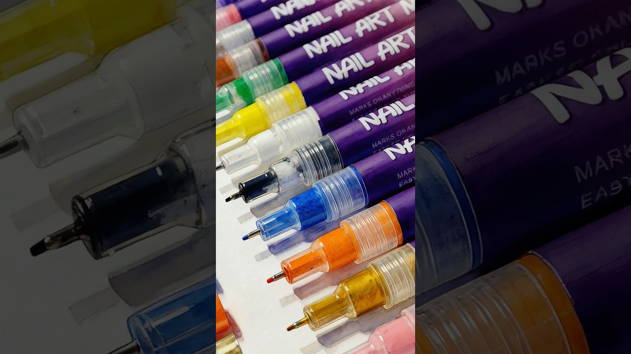 Colorful 12 color nail art graffiti pen✨