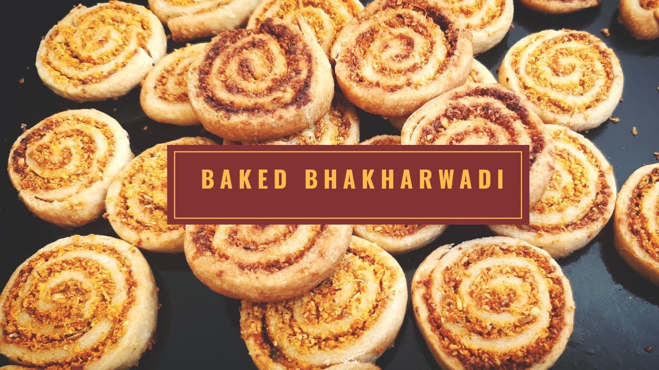 Baked Bhakharwadi Recipe | बिना तले बनाये क्रिस्पी भाखरवाड़ी | Healthy snacks for Diwali