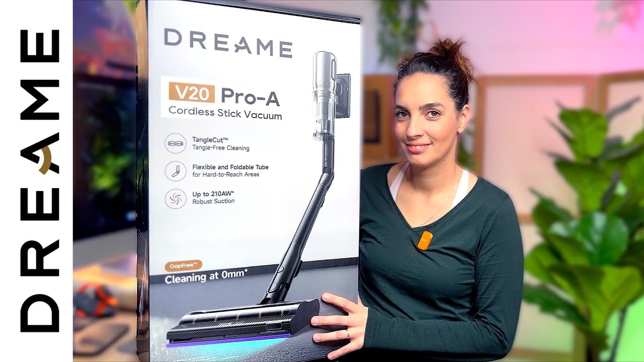 DREAME V20 Pro Aspirateur Balais sans Fil avec Nettoyage des Bords à 0 mm