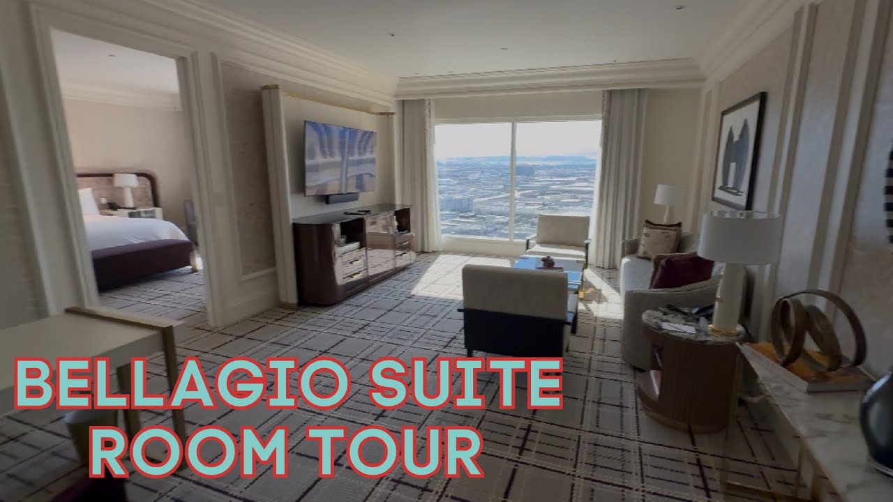 Las Vegas Luxury Hotel Room Tour: Bellagio Suite | Exploring the Bellagio Pool