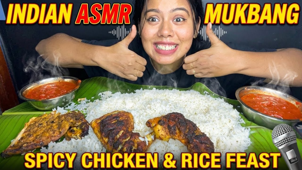 JUICY Grilled Chicken & ghee  Rice ASMR 🤤 | Crunchy & Soft Bites @ASMRAaTHi 