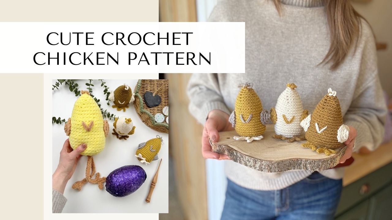 Crochet Chicken Pattern - Amigurumi Toy, Decor or Egg Cozy