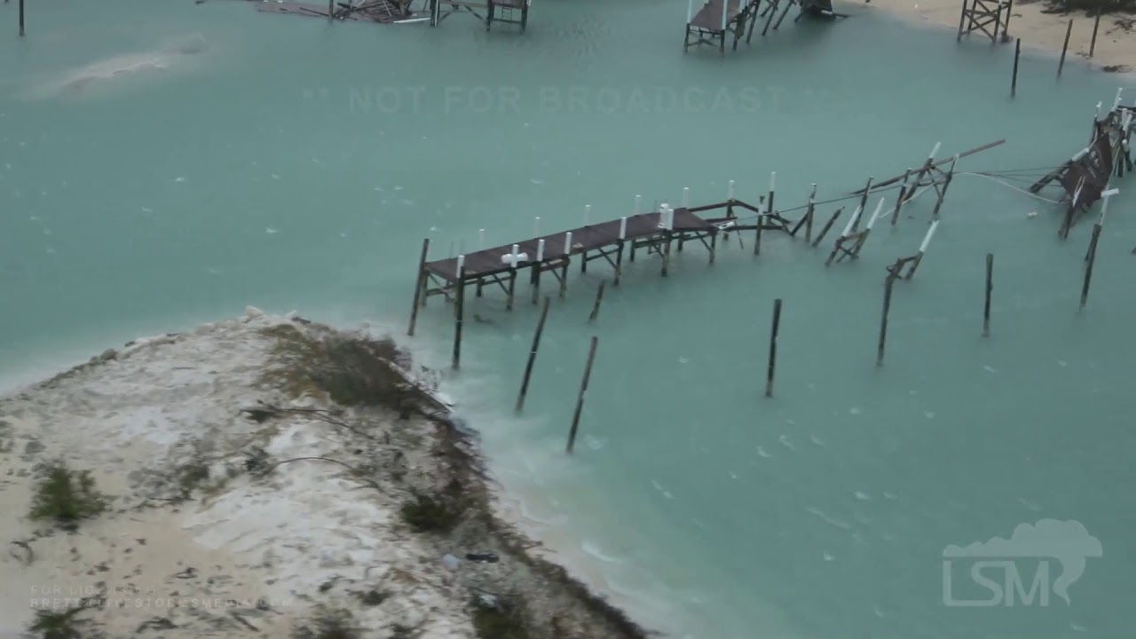 9-3-2019 Abaco, Bahamas Dorian devastation from chopper, boats washed ashore, people stranded