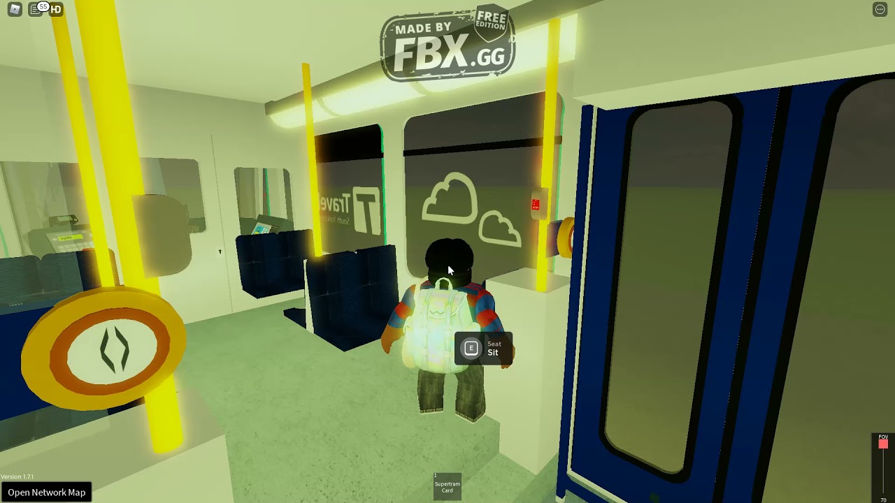 Roblox Stagecoach Supertram. Blue Route from Cathedral to Hyde Park