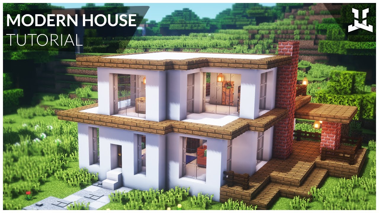 Minecraft | MODERN HOUSE (How to Build: Relaxing Tutorial)