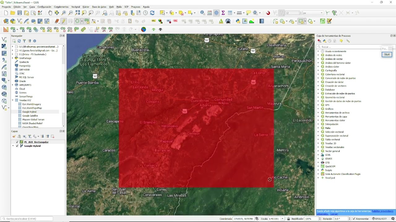 1 - INTRODUCCION QGIS PARA SENSORES REMOTOS (Taller No 1)