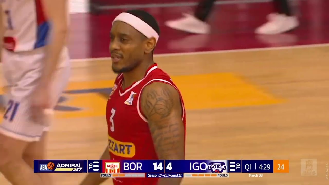 AdmiralBet ABA League 2024/25, Round 22 match: Borac Mozzart - Igokea m:tel (8.3.2025)