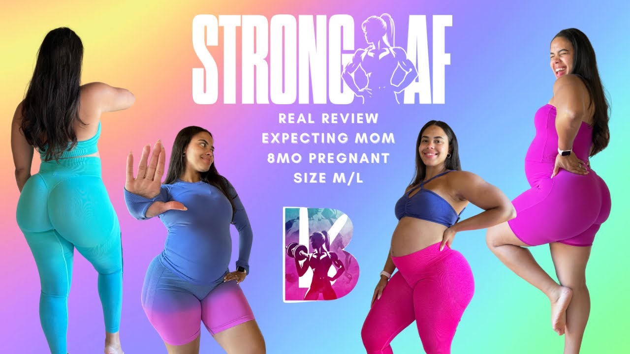BuffBunny Strong AF Launching 8/16 at 1pm CST use code Walessa. Size M/L 8 Months Pregnant
