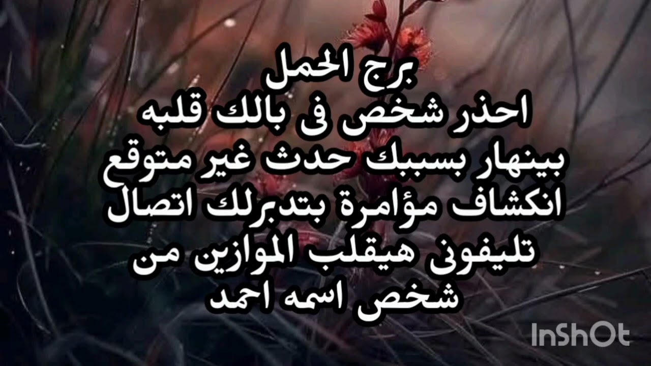 برج الحمل 🤔 احذر شخص فى بالك قلبه بينهار بسببك حدث غير متوقع انكشاف مؤامرة بتدبرلك 