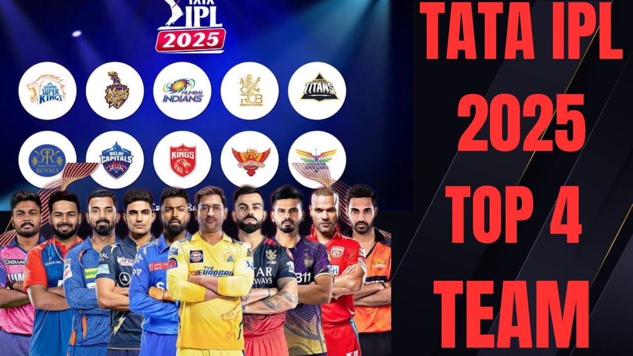 TATA IPL 2025 TOP 4 TEAMS AND STRONGEST TEAM   #ipl