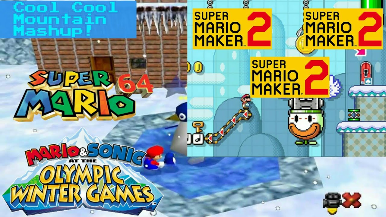 [MASHUP] Super Mario 64: Cool Cool Mountain Theme Mashup (SM64+M&S+SMW Snow Theme ×3)