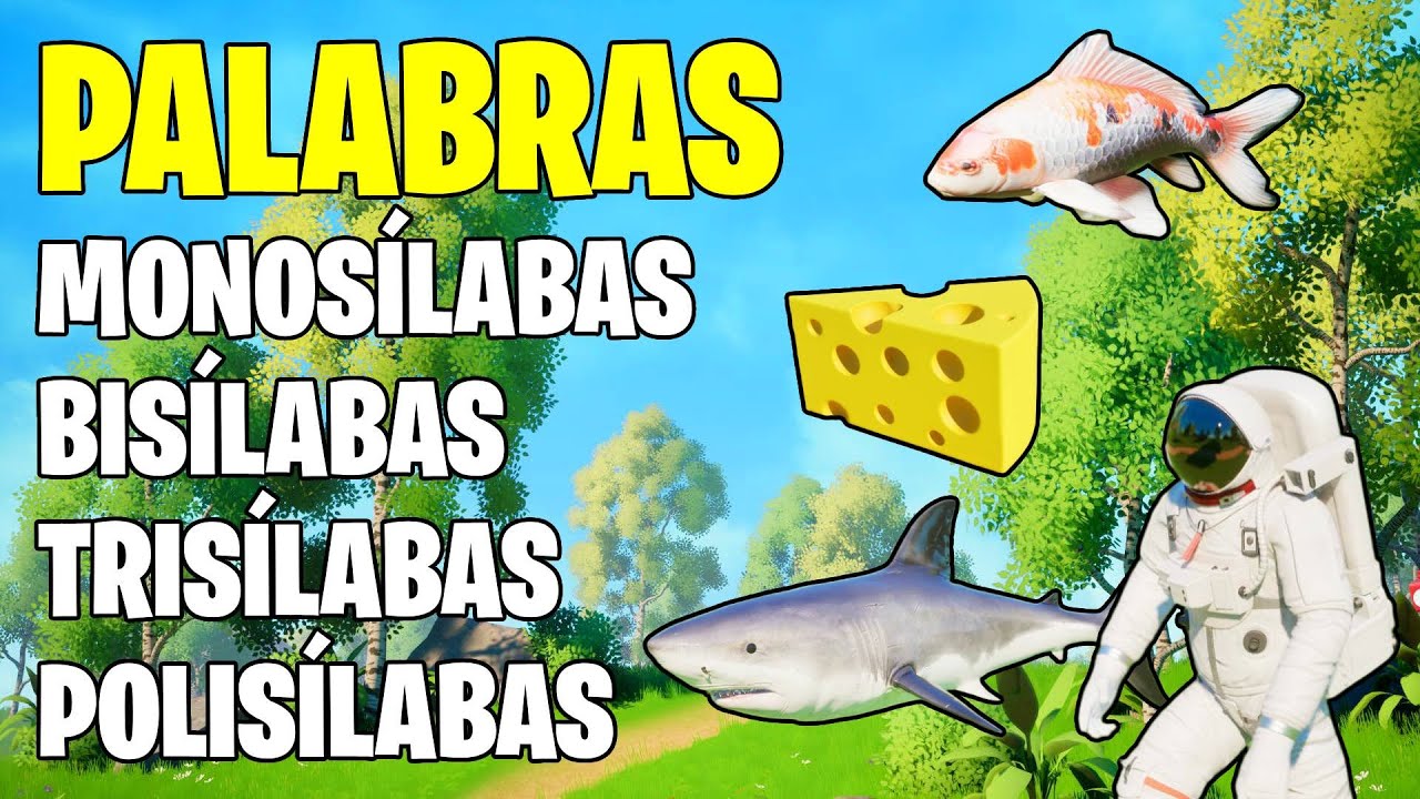 Palabras Monosílabas, Bisílabas, Trisílabas y Polisílabas para Niños | Vídeos Educativos para Niños