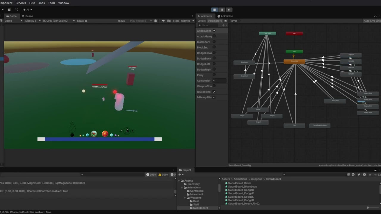Manabat Prototype:  Weapon animations progress